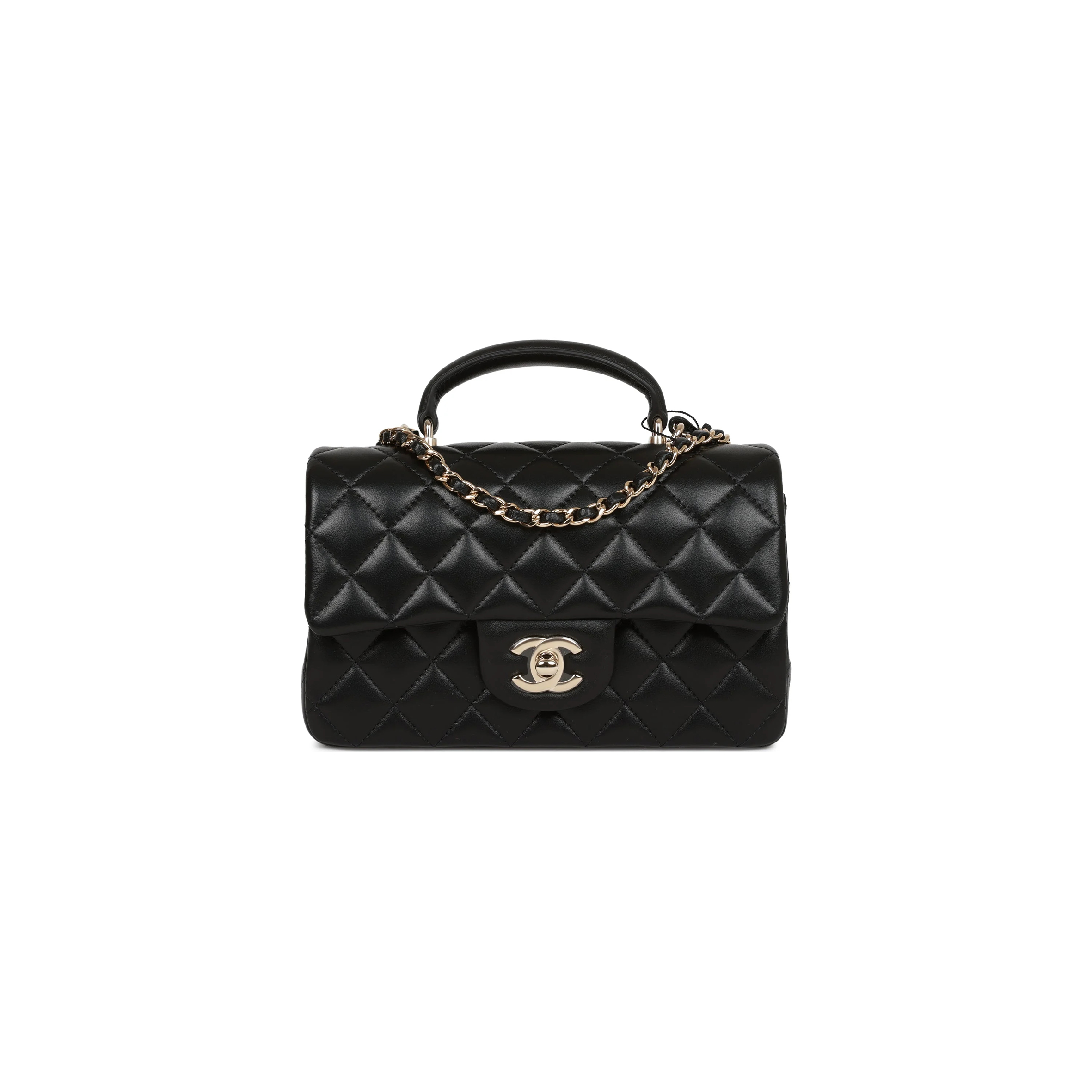 CHANEL MINI FLAP BAG WITH TOP HANDLE AS2431 (22*15*8cm)